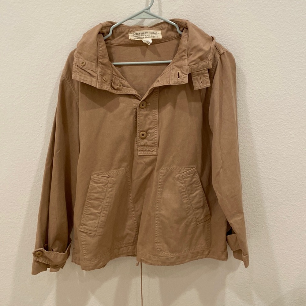 🍂J CREW🍁 khaki half-button pullover jacket